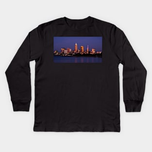 Cleveland At Twilight Kids Long Sleeve T-Shirt